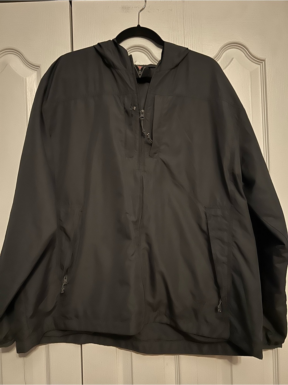 Scottevest Men's Grey Hooded Windbreaker Jacket
